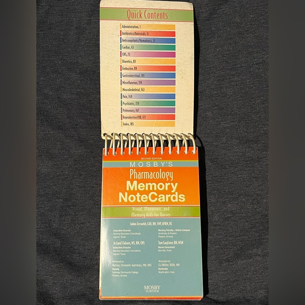 Mosby's Pharmacology Memory NoteCards - Picture 3 of 7